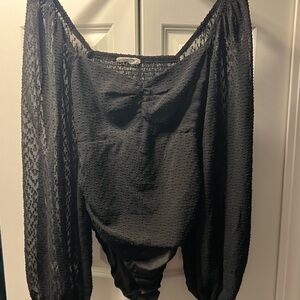 Showpo Black Textured Top